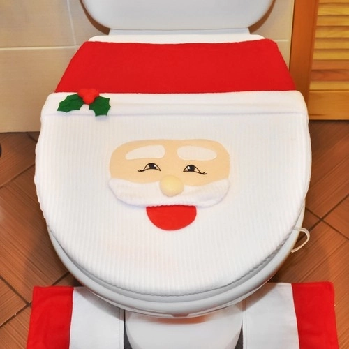 Božićni pokrov za WC s tepihom Ruhhy 22360