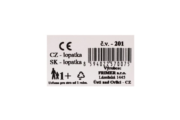 Lopatica plast 21cm 12m+