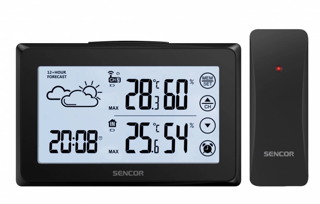 Digitalna meteorološka stanica s zaslonom osjetljivim na dodir i senzorom