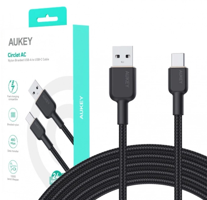 AUKEY najlonski USB-C na USB-A kabel 1.8m
