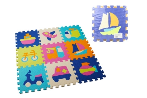 Pjenaste puzzle 9 kom transportna sredstva