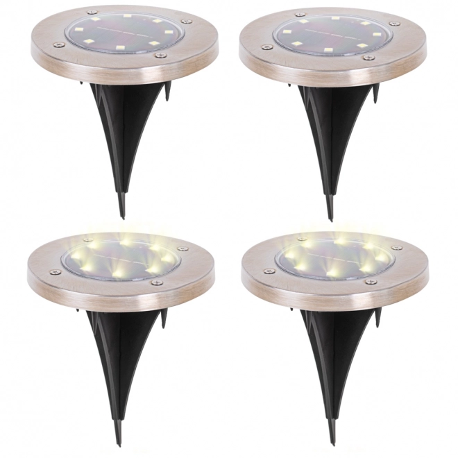 Vrtno solarno osvjetljenje 8 LED 4 kom - topla bijela