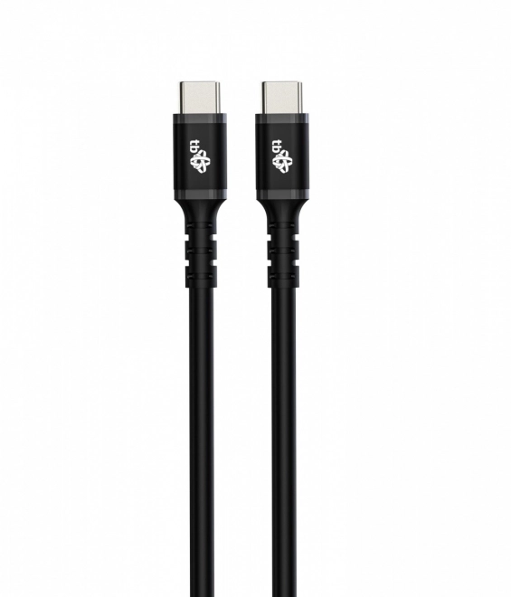 USB C - USB C silikonski kabel 1m crni