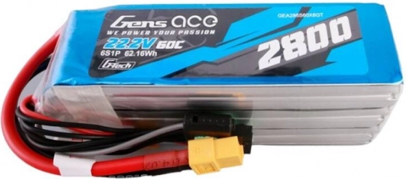 Gens ace LiPo baterija 2800mAh 22,2V 60C s XT60