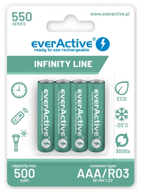 Punjenje baterije R03/AAA 550 mAH blister 4 kom. Tehnologija Infinity Line spremna za uporabu