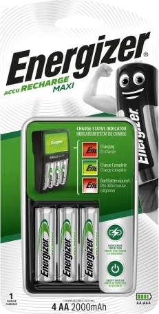 Punjač ENERGIZER Maxi s baterijama AA 2000 mAh (4 kom)