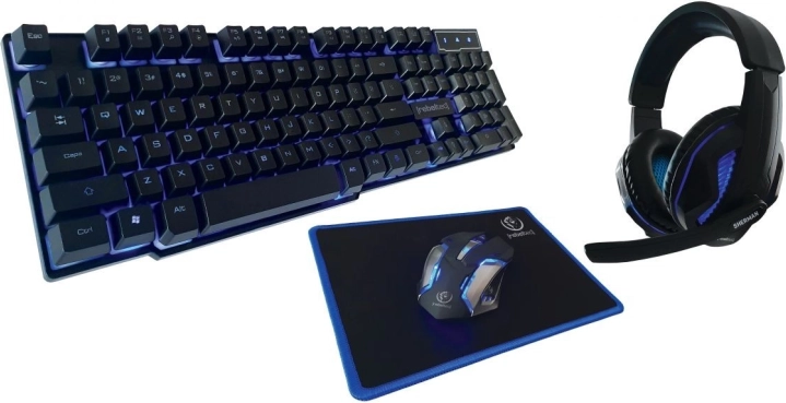 Gaming set REBELTEC SHERMAN – tipkovnica, miš, podloga i slušalice