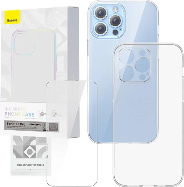 Prozirna maskica i kaljeno staklo BASEUS Corning za iPhone 13 Pro