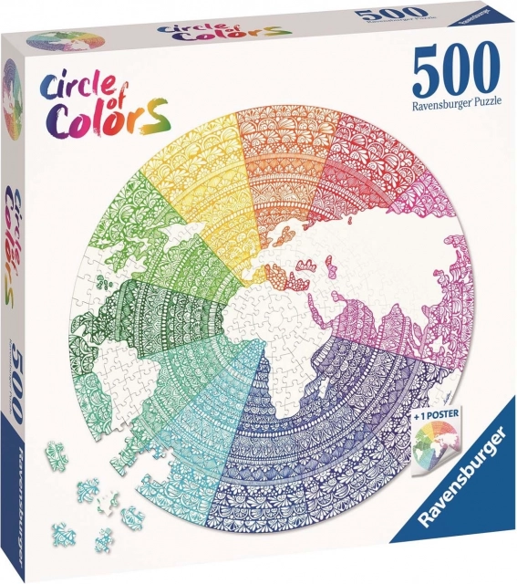Ravensburger puzzle Krug boja Mandala 500 dijelova