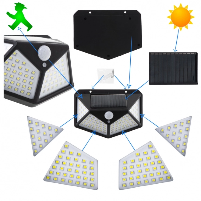 Solarna LED lampa sa senzorom pokreta i prigušivanjem