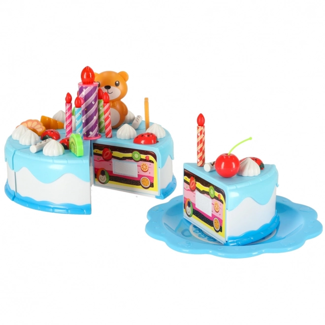 Rođendanska torta plava - 80 dijelova