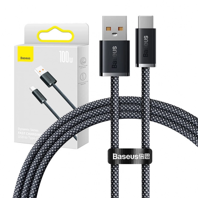 Kabel USB na USB-C Baseus serije Dynamic, 100 W, 1 m (sivi)