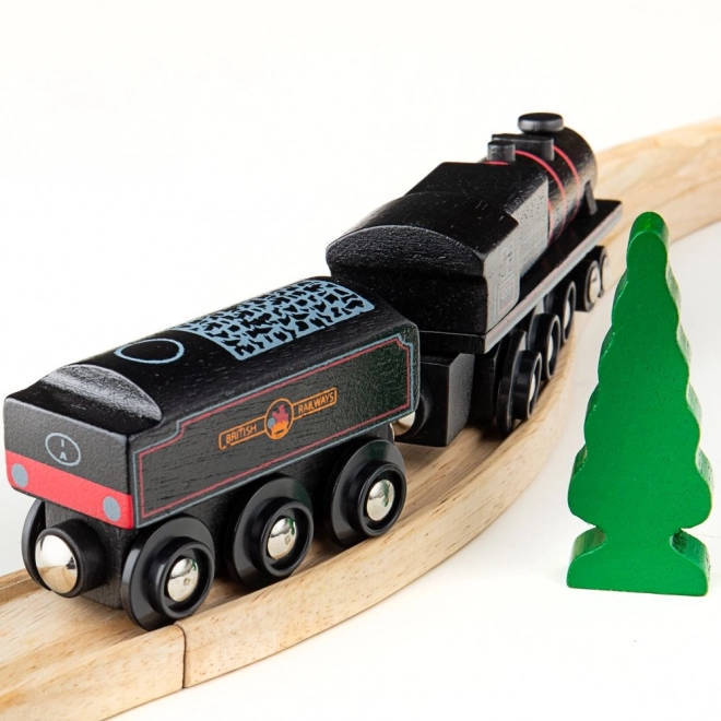 Drvena replika parne lokomotive Bigjigs Rail Black 5
