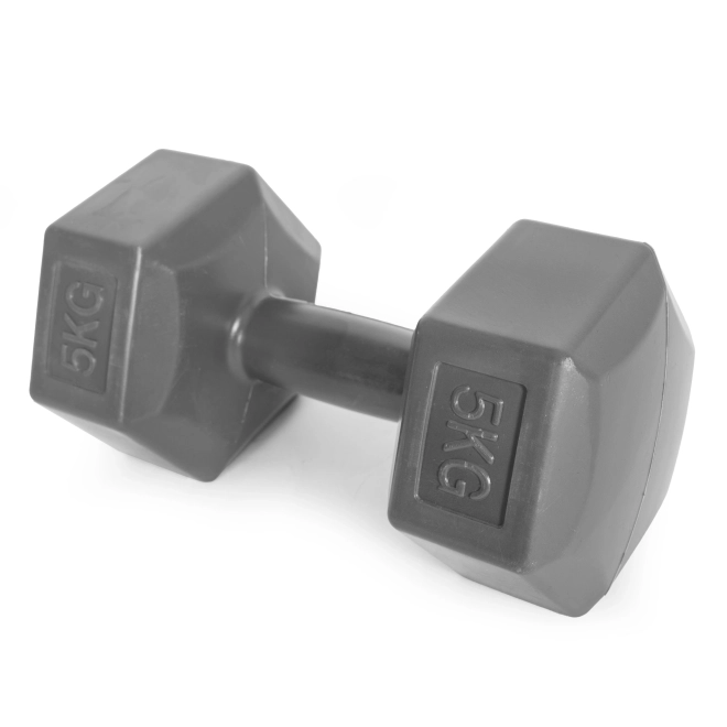 Set šesterokutnih utega 2x5 kg siva ModernHome