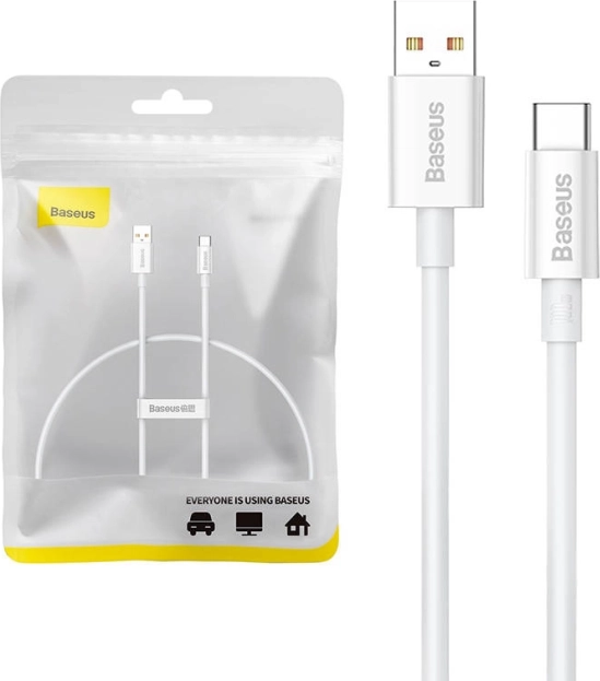 BASEUS Superior USB‑C kabel s zaslonom 100 W, 0,25 m, bijeli