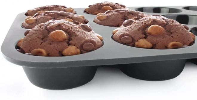 Teflonski kalup za pečenje muffina s 12 silikonskih košarica