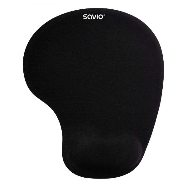 Crna ergonomska podloga za miš SAVIO