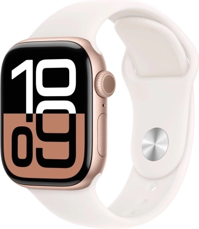 sat Apple Watch Series 10 GPS ružičasto zlato 42 mm s ružičastom sportskom narukvicom