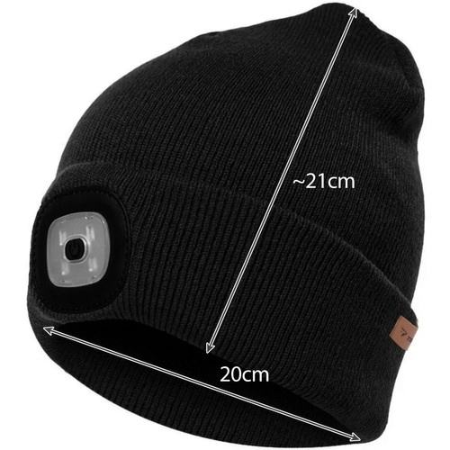 Zimska kapa s lampom - crna Trizand 22663