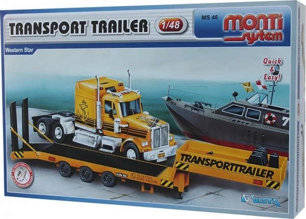 Konstrukcijski set Monti System MS 46 Prikolica za transport Western Star 1:48 u kutiji 32x20,5x7,5cm