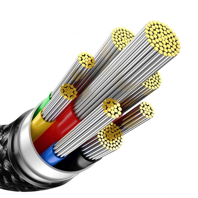 Kabel USB-C na USB-C Baseus Tungsten Gold 240W 1 m (crni)
