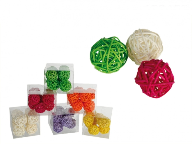 Set ukrasnih kuglica od ratana – Narančasta