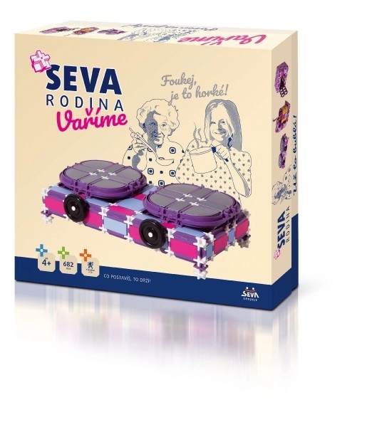 Konstruktor SEVA OBITELJ Kuhamo kuhalo+robot+mikrovalna pećnica plastika 682 dijela u kutiji 35x33x8,5cm