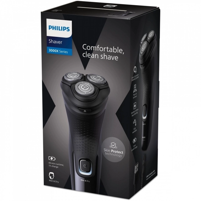 Električni brijaći aparat Philips Series 3000X za mokru i suhu upotrebu