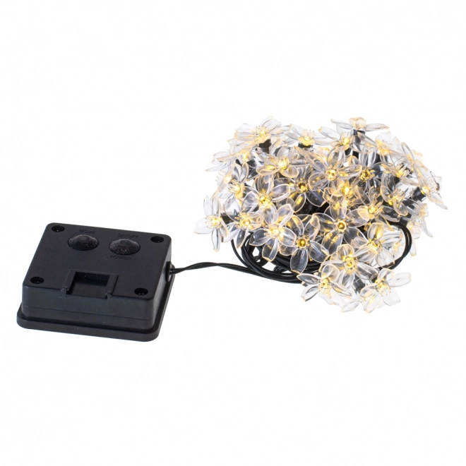 Solarnu vrtno cvjetno osvjetljenje 7m 50LED topla bijela