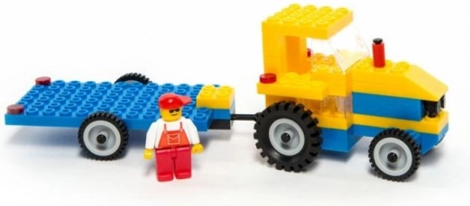 Konstrukcijski set Traktor s prikolicom 84 kom