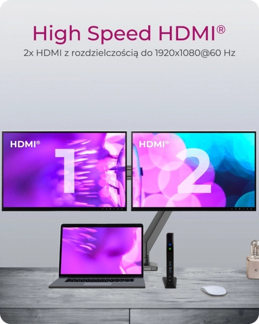 Stolna priključna stanica Icy Box DisplayLink