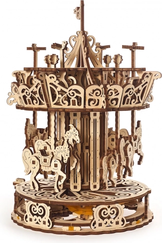 Drveni mehanički vrtuljak UGEARS 3D puzzle