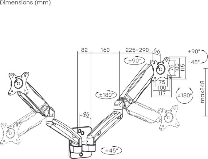 Širok raspon pokreta i precizno pozicioniranje