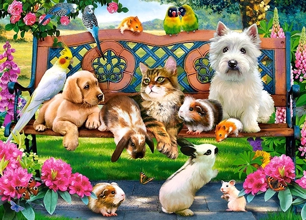 Puzzle 180 dijelova – Ljubimci u parku