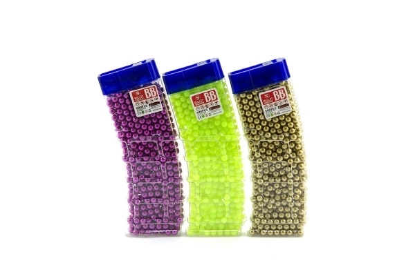 Kuglice za pištolj 800 komada 6 mm plastika 6 boja u plastičnoj kutijici 7x17cm