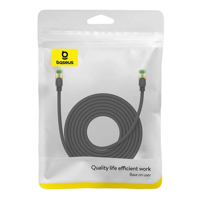 Pletena mrežna kabel cat.8 Baseus Ethernet RJ45, 40 Gb/s, 8 m (crna)