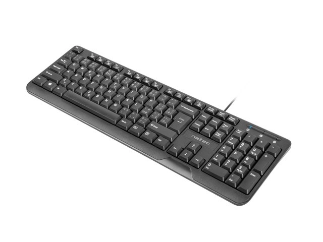 Tipkovnica Natec Trout Slim USB CZ/SK 1.8m crna