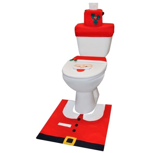 Božićni pokrov za WC s tepihom Ruhhy 22360