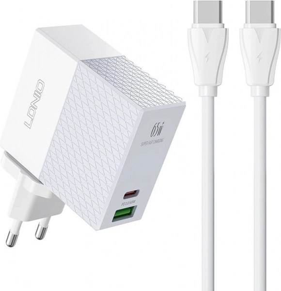 Punjač LDNIO 65W s USB i USB-C priključcima