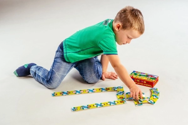 Domino Moje prve životinjice drvo društvena igra 28kom u kutiji 17x9x3,5cm