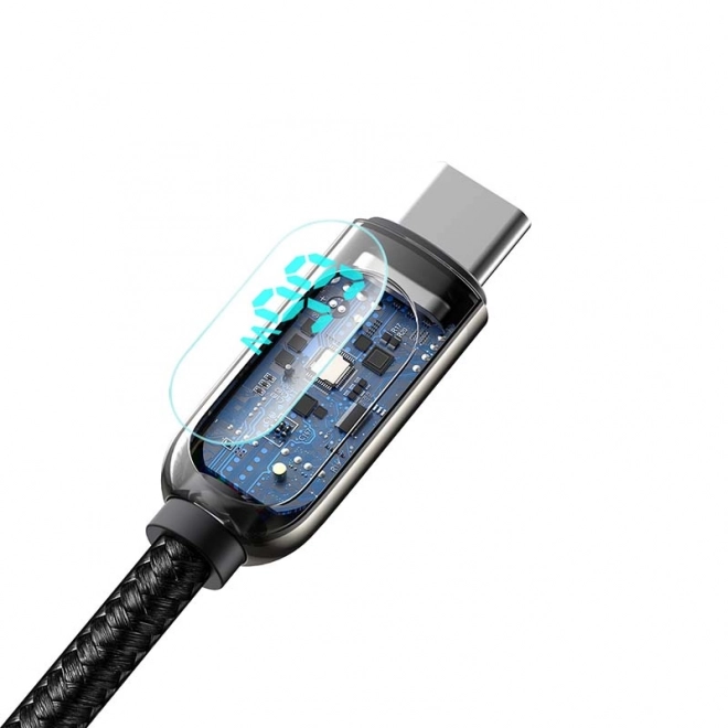 Baseus Kabel za prikaz USB na Type-C, 66W, 2 m (crni)