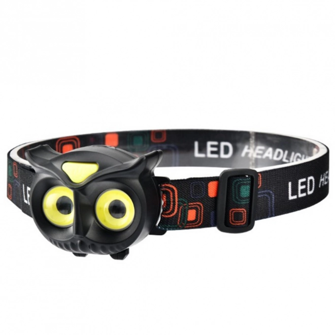 Dječja LED čeona lampa Sova