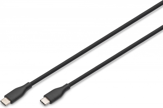 Silikonski USB-C kabel - USB-C, USB 2.0, 60 W, 0,5 m, crni