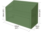 Zaštitna navlaka za vrtnu klupu 163 × 66 × 81 cm, PE 90 g/m²