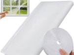 Mreža protiv insekata za prozore sa samoljepljivom čičak trakom 180 × 150 cm – crna