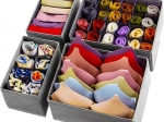 Set tekstilnih organizatora za ladice 4 kom
