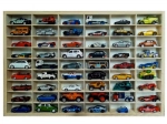 Drvena polica za autiće s 54 pretinaca