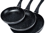 Set granitnih tava Black Line 3 kom 20 / 24 / 28 cm