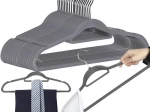 Set od 20 sivih baršunastih vješalica Ruhhy