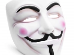 Maska Guy Fawkes ANONYMOUS V kao Vendetta, bijela